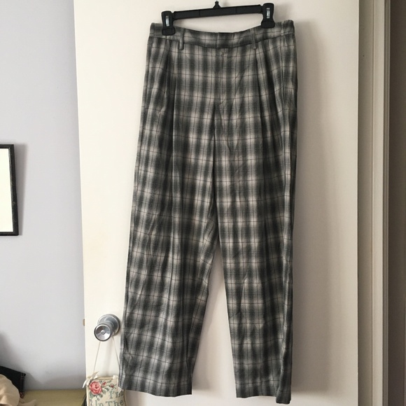 NWT URBAN OUTFITTERS High Rise Plaid Pants L - Picture 4 of 9